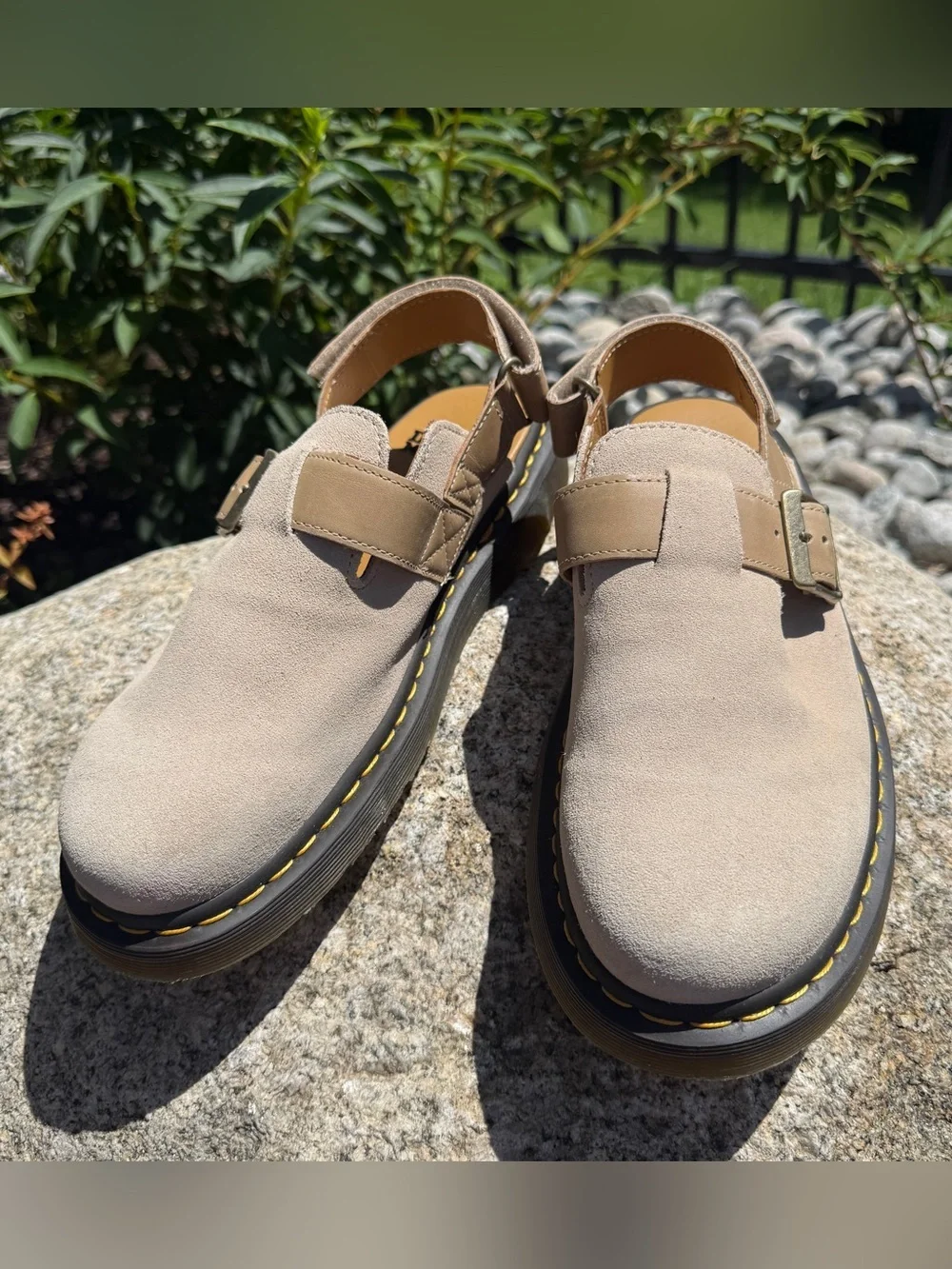 Dr. Martens Jorge II Slingback Mules Suede Taupe Sandals Clogs Men’s US 10 EU 43
